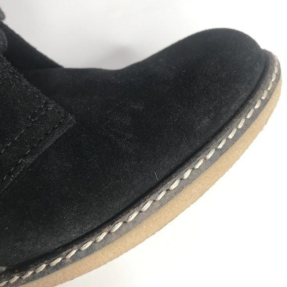 J CREW MacAlister Black Suede Rubber Wedge Ankle Boots Booties Size 8 - Picture 7 of 16